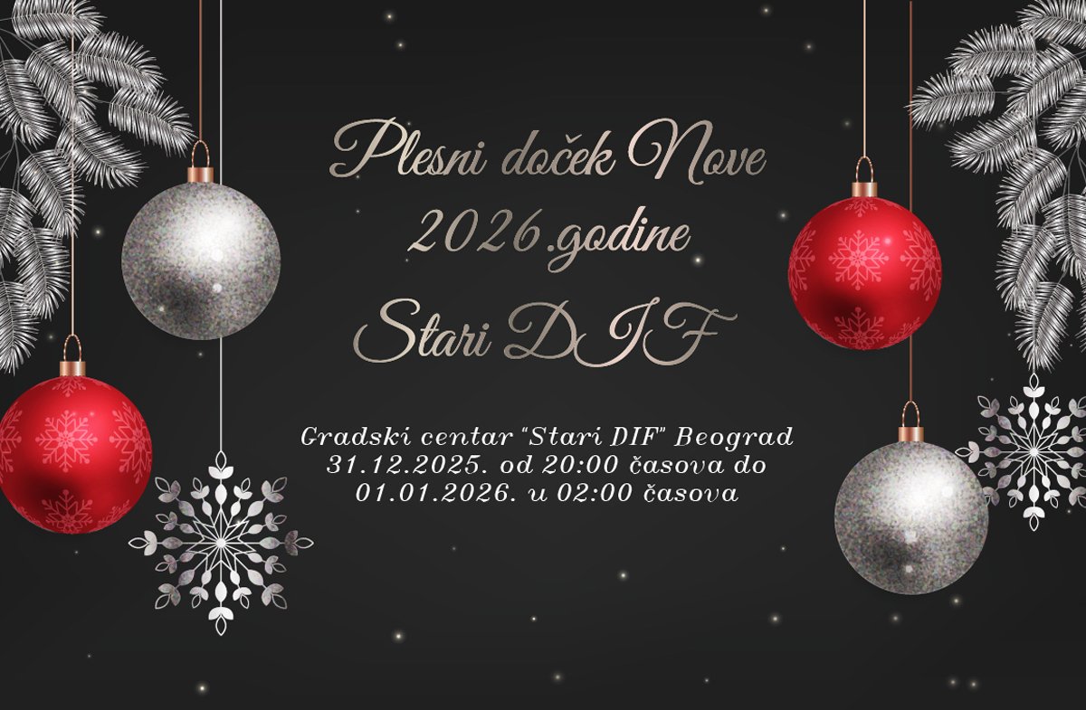 Plesni doček Nove 2026 godine – Stari DIF